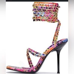Cape Robbin Colorful Strappy High Heel Sandals size 8.5